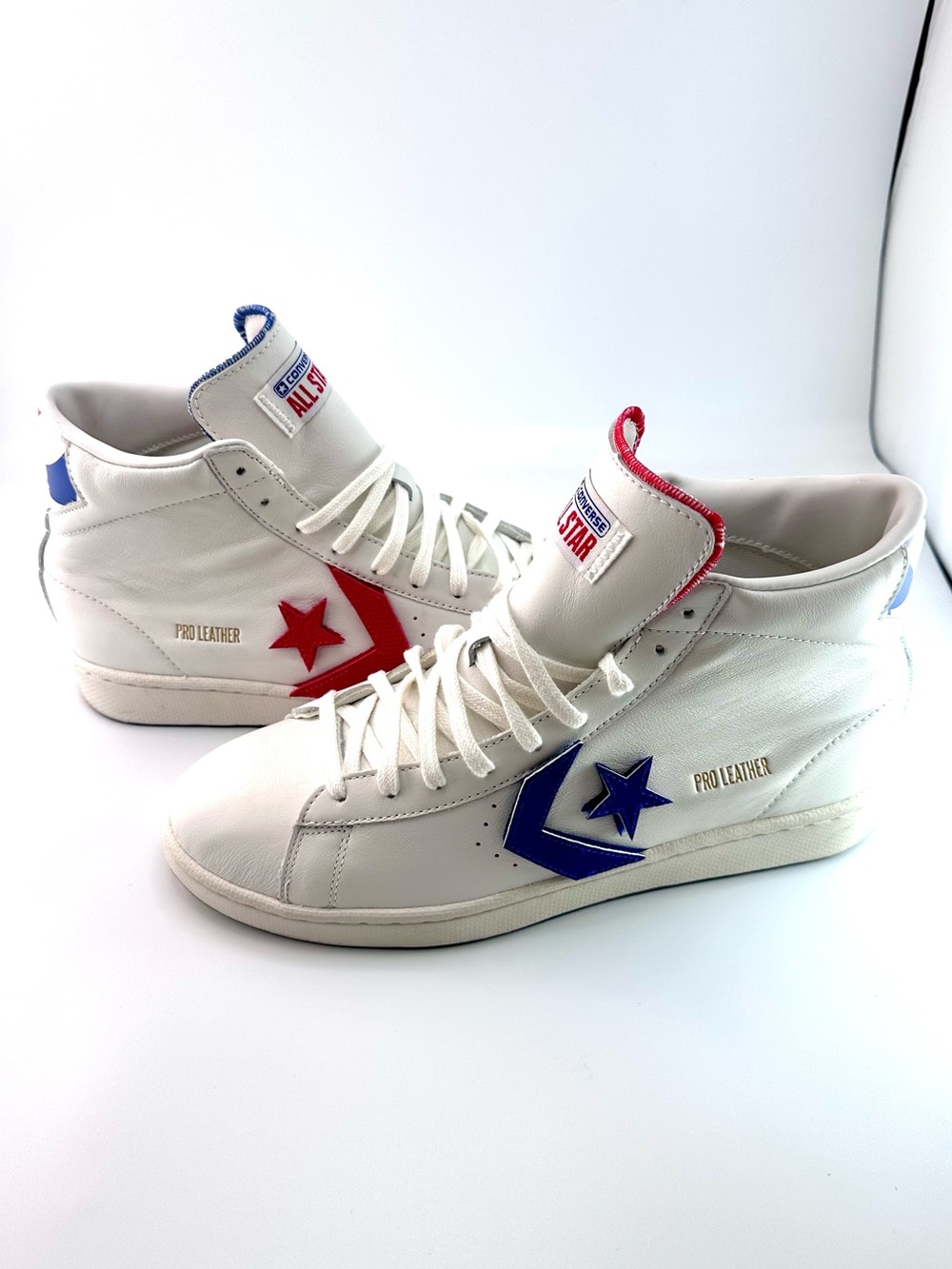 Converse Pro Leather Hi Birth of Flight White Red Men 10.5 Women 12 EUC